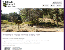 Tablet Screenshot of hillsidevineyard.com